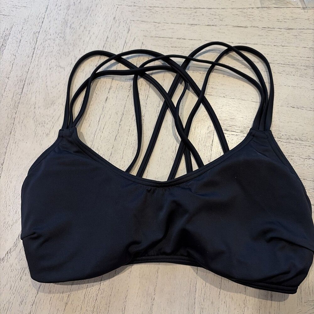 Preowned Lascana Bikini Top Swimwear Top Women’s 32C/D Swim Color Black used